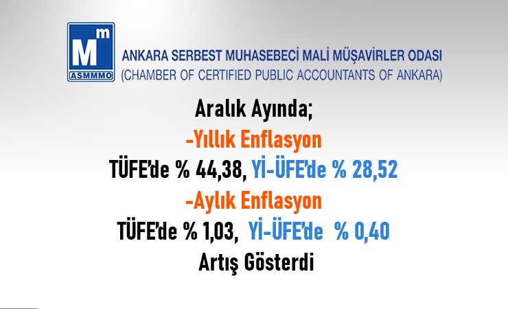 Aralık / 2024 TÜFE ve Yİ-ÜFE Değişim Oranları
