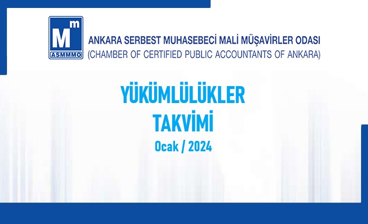 Yükümlülükler Takvimi -  Ocak/ 2024