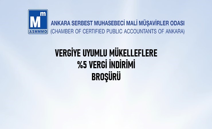 Vergiye Uyumlu Mükelleflere %5 Vergi İndirimi Broşürü