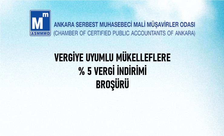 Vergiye Uyumlu Mükelleflere % 5 Vergi İndirimi Broşürü