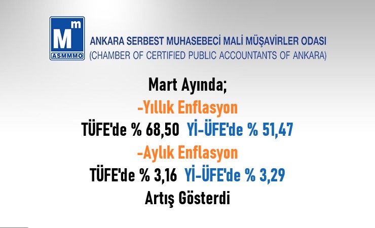 Mart / 2024 TÜFE ve Yİ-ÜFE Değişim Oranları