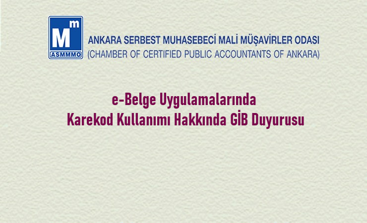e-Belge Uygulamalarında Karekod Kullanımı Hakkında GİB Duyurusu