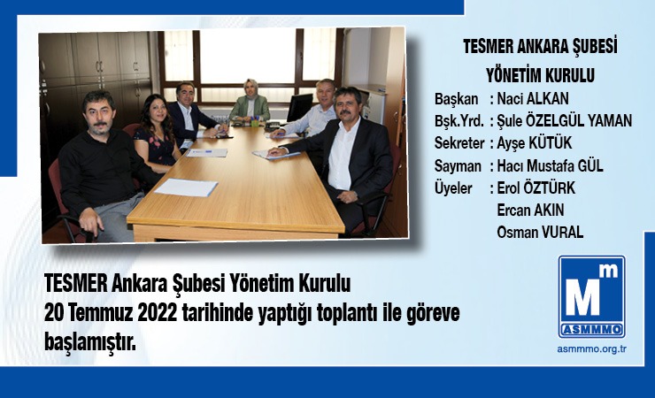 TESMER Ankara Şubesi Yönetim Kurulu