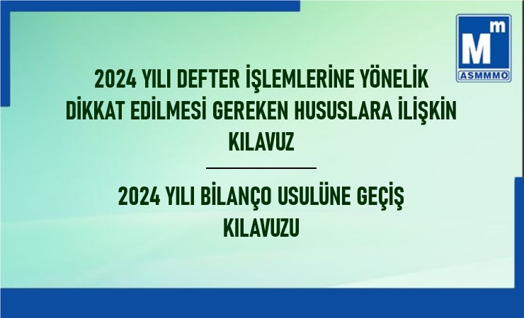 2024 Yılı Defter İşlemlerine İlişkin GİB Kılavuzları