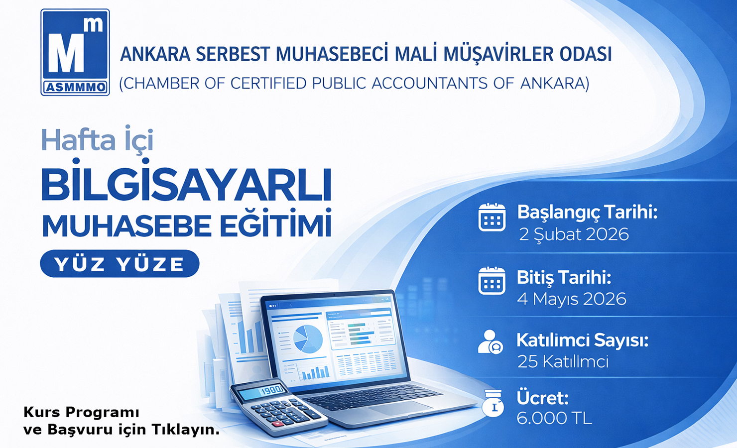 Kurs Programı ve Başvuru için Tıklayın.