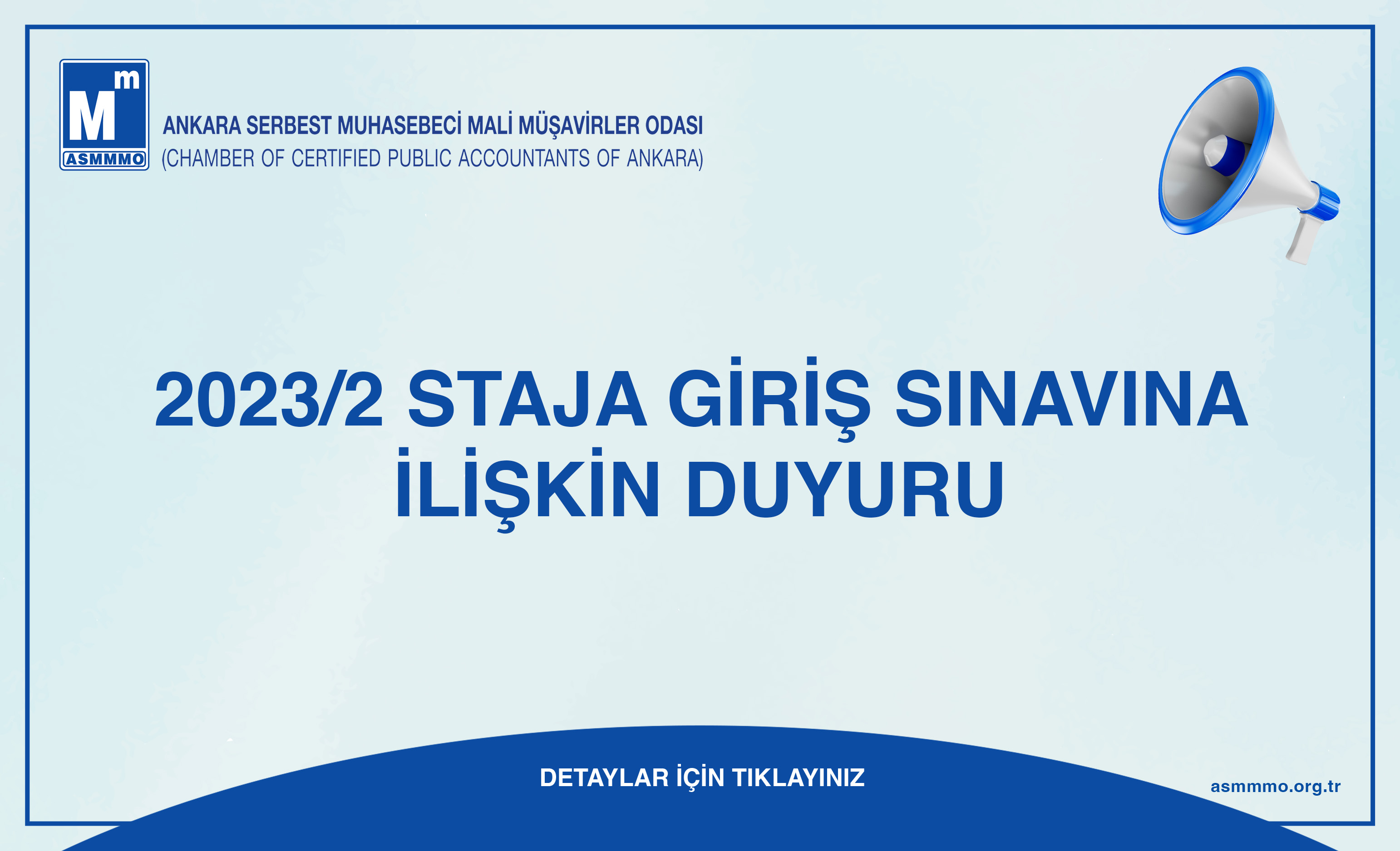 2023/2 Staja Giriş Sınavına İlişkin Duyuru