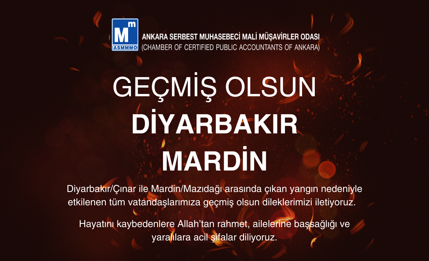 Diyarbakır/Çınar, Mardin/Mazıdağı Geçmiş Olsun