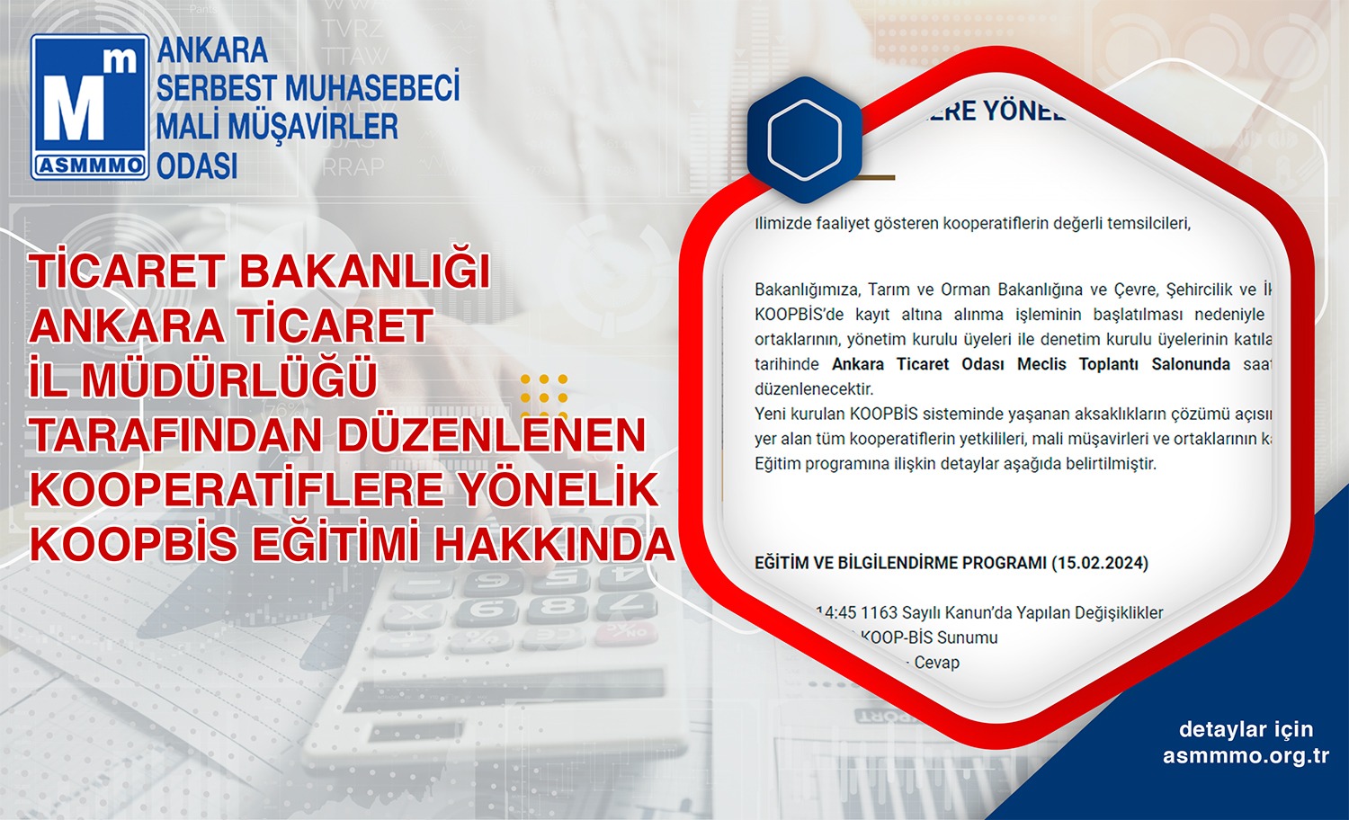 Ticaret Bakanlığı Ankara Ticaret İl Müdürlüğü Tarafından Düzenlenen Kooperatiflere Yönelik KOOPBİS Eğitimi Hakkında