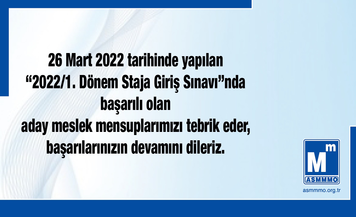 2022/1.Dönem Staja Giriş Sınavı