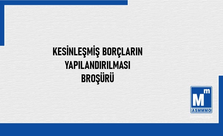 Kesinleşmiş Borçların Yapılandırılması Broşürü