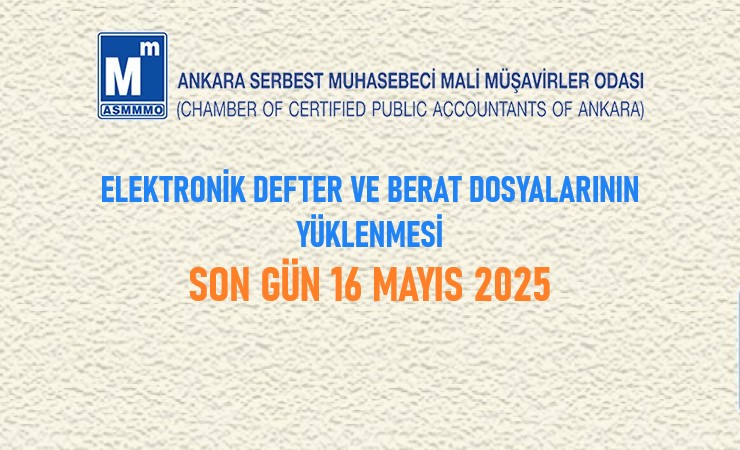 Elektronik Defter ve Berat Dosyalarının Yüklenmesi İçin Son Gün