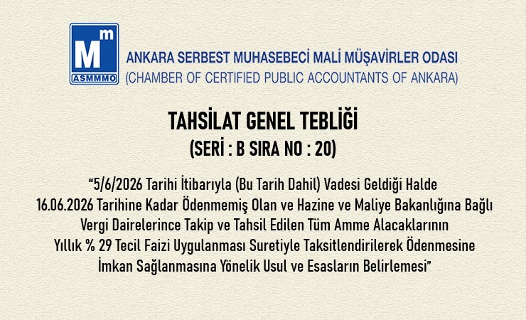 Amme Alacaklarının Yıllık % 29 Tecil Faizi Uygulanması Suretiyle Taksitlendirilerek Ödenmesi
