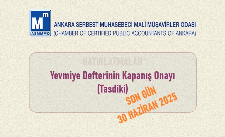 Yevmiye Defterinin Kapanış Onayı