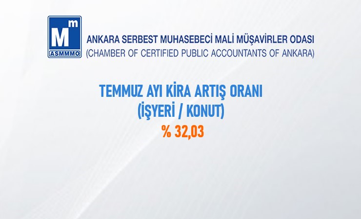Temmuz  Ayı İşyeri / Konut Kiralarında Artış Oranı