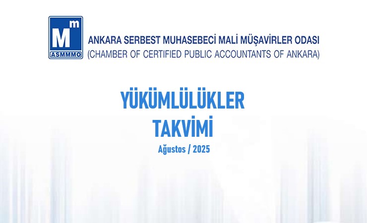 Yükümlülükler Takvimi – Ağustos / 2025