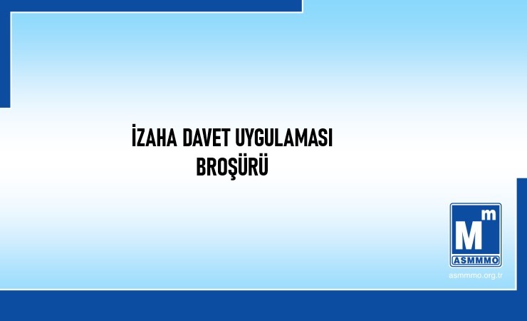 İzaha Davet Uygulaması Broşürü