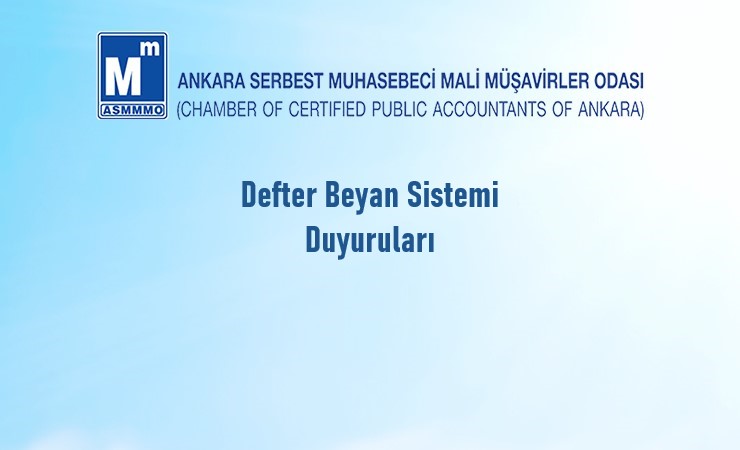 Defter Beyan Sistemi Duyuruları