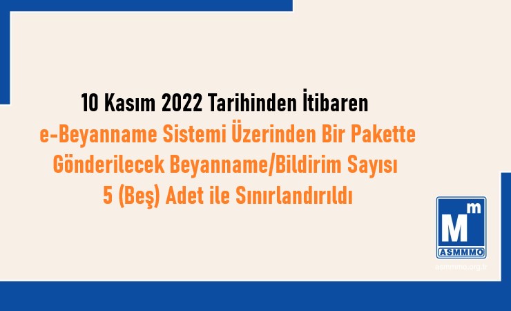 E-Beyanname Sistemine İlişkin Önemli Duyuru