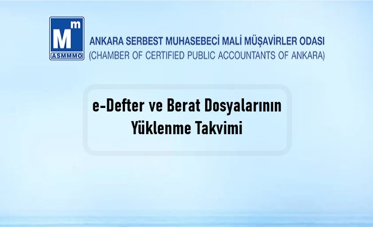 e-Defter ve Berat Dosyalarının Yüklenme Takvimi