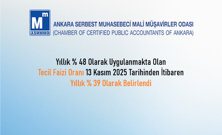 Tecil Faizi Oranı Yıllık % 39 Olarak Belirlendi