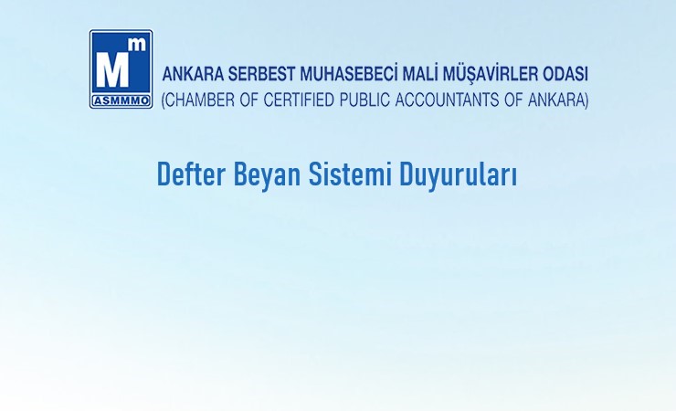 Defter Beyan Sistemi Duyuruları