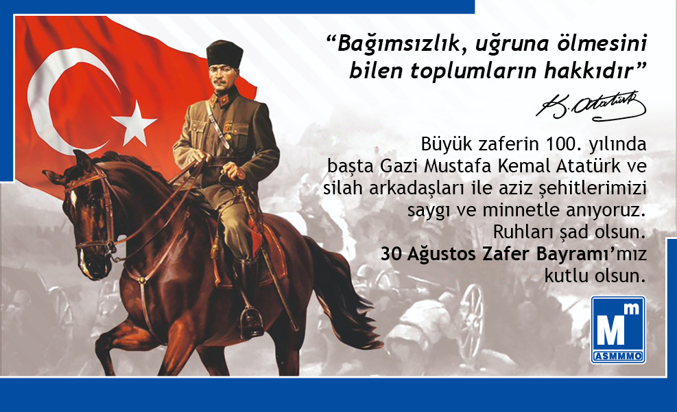 30 Ağuştos Zafer Bayramı Kutlu Olsun