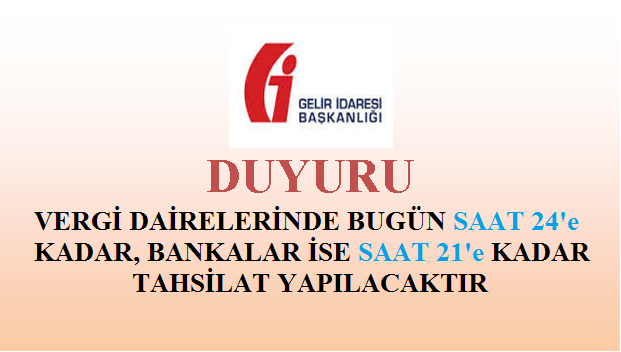 GİB DUYURUSU