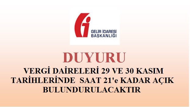 GİB DUYURUSU