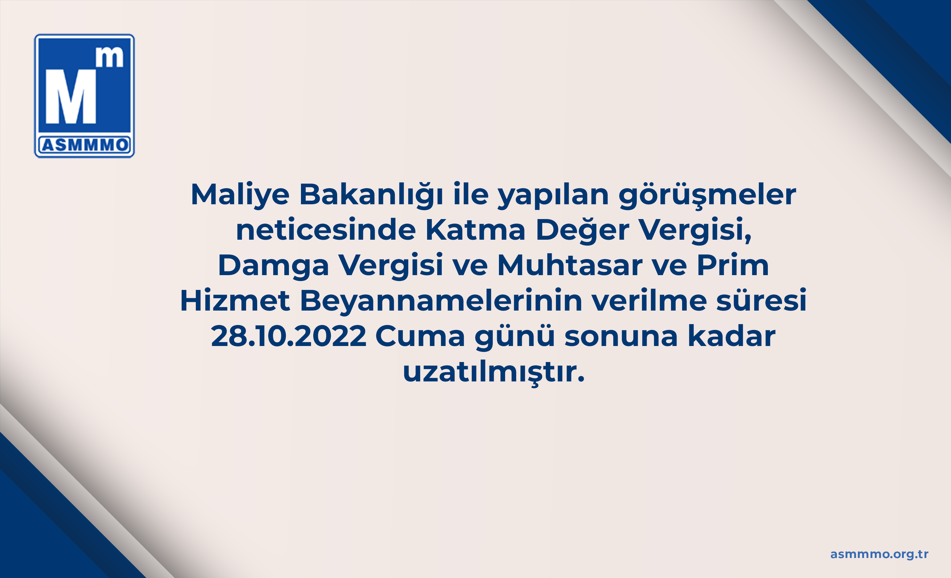 Beyanname Sürelerinin Uzatımı Hakkında
