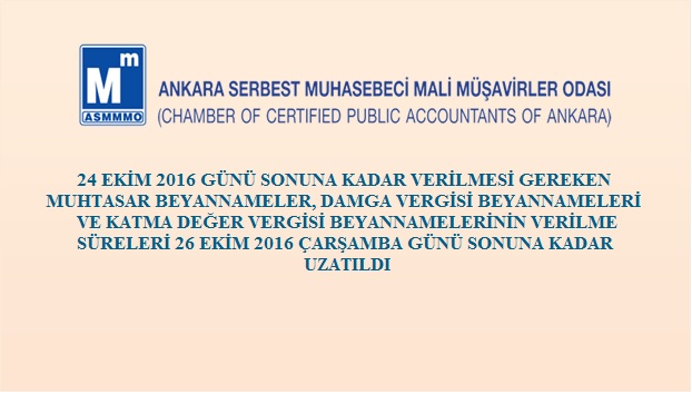BEYANNAME VERME SÜRELERİ