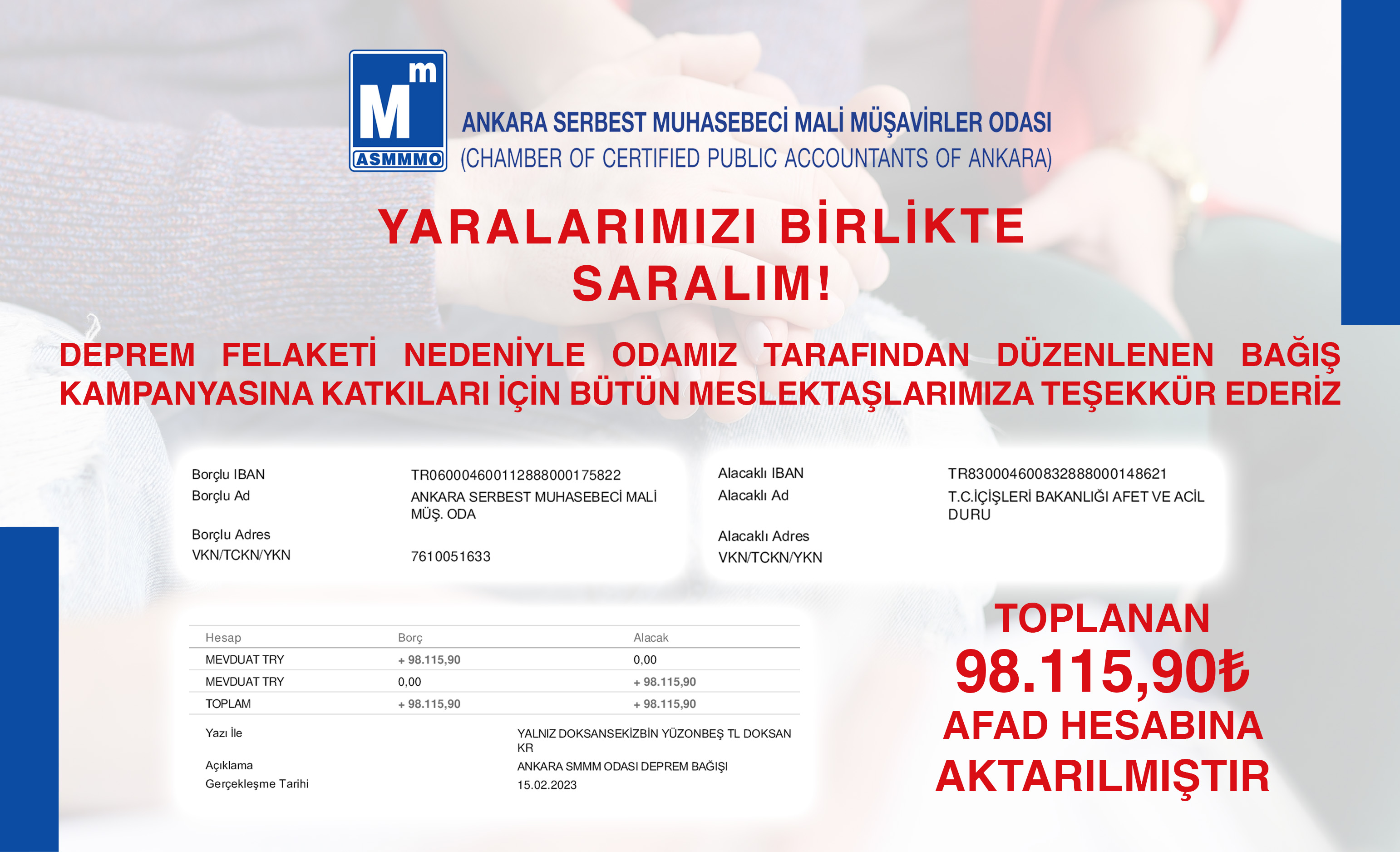 Yaralarımızı Birlikte Saralım!
