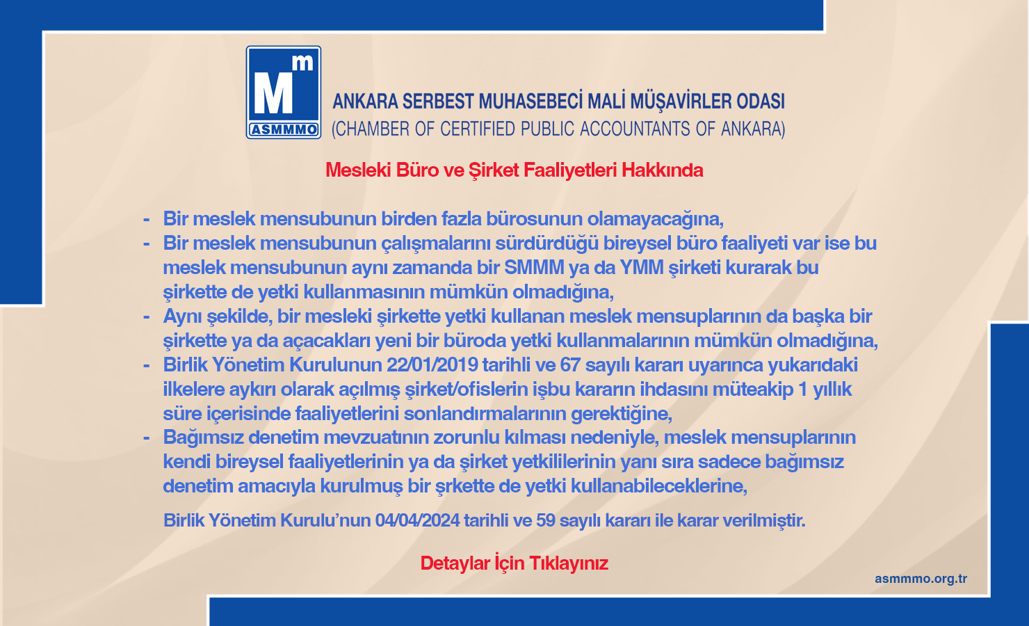 Mesleki Büro ve Şirket Faaliyetleri Hakkında