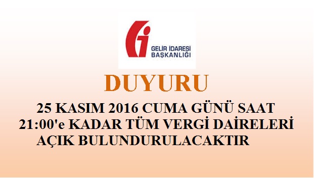 GİB DUYURUSU