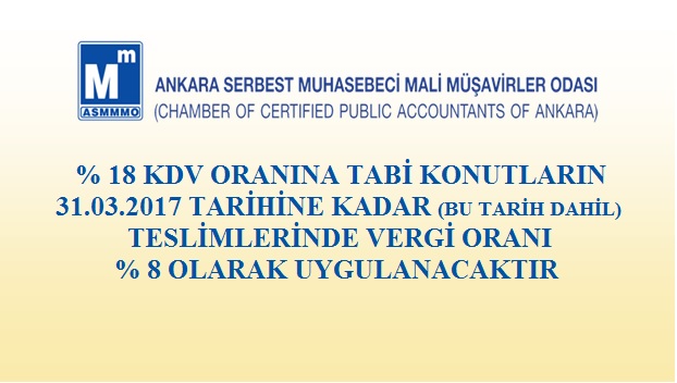 KONUT TESLİMLERİNDE KDV ORANI