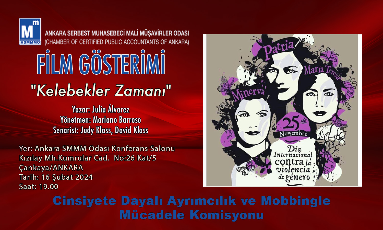 Cinsiyete Dayalı Ayrımcılık ve Mobbingle Mücadele Komisyonu Film Gösterimi