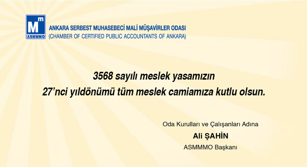 Meslek Yasamızın 27'nci Yıl Dönümü Hakkında