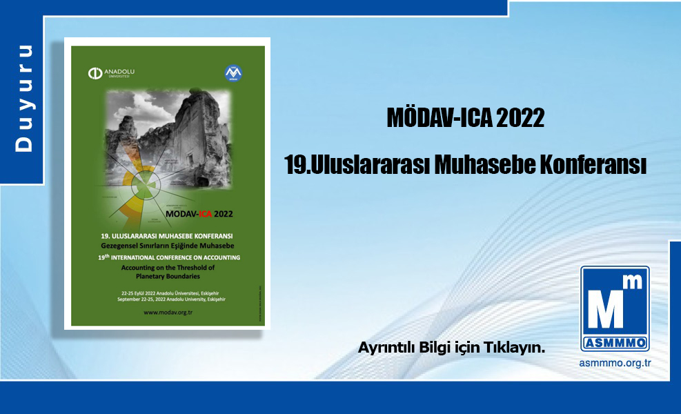 MÖDAV-ICA 2022-19.Uluslararası Muhasebe Konferansı