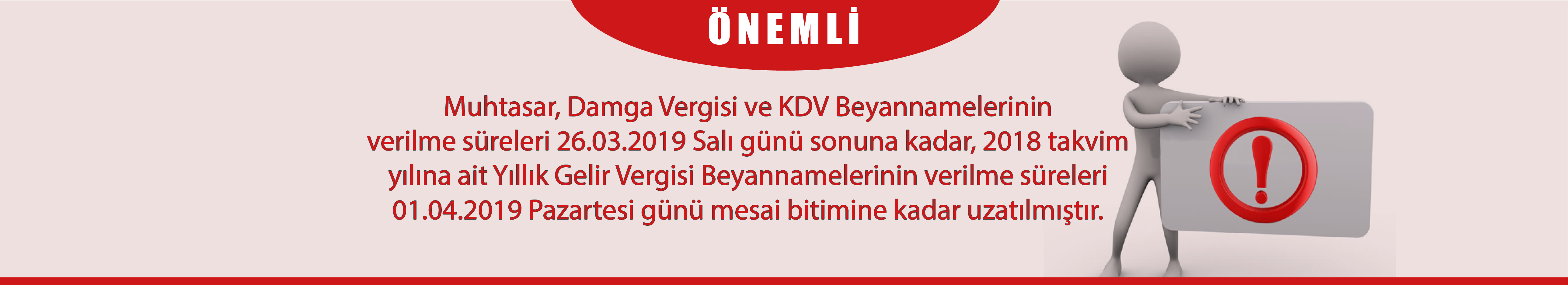 Beyanname Süreleri Hk.