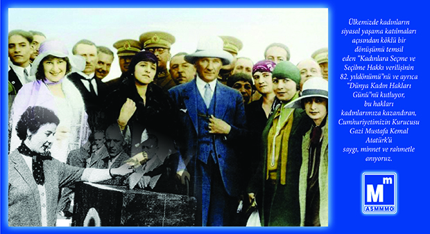 5 Aralık Kadınlara Seçme ve Seçilme Hakkının Verilmesinin  82. Yıldönümü