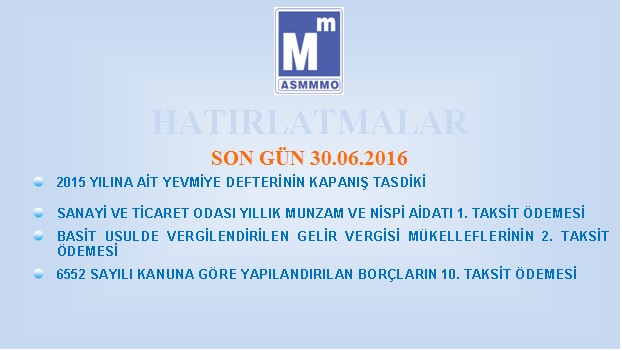 HATIRLATMALAR - SON GÜN