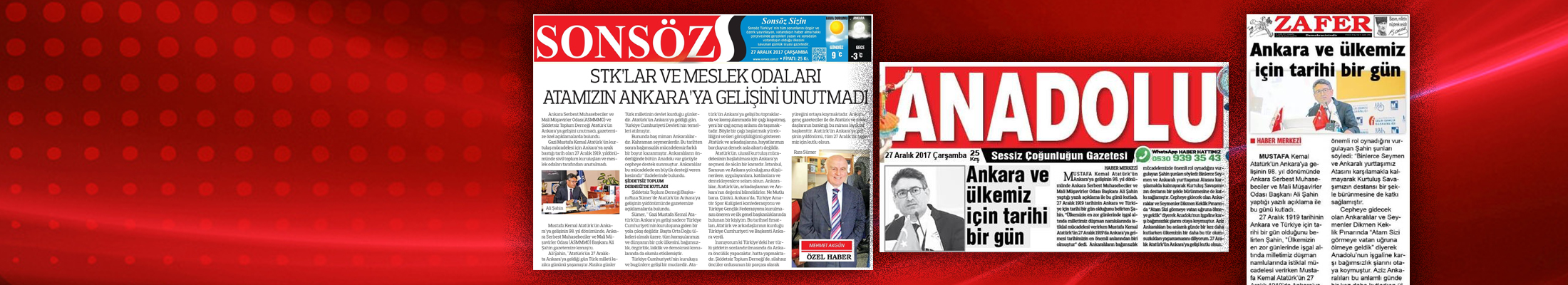 Basından Haberler - Ankara ve Ülkemiz İçin Tarihi Bir Gün