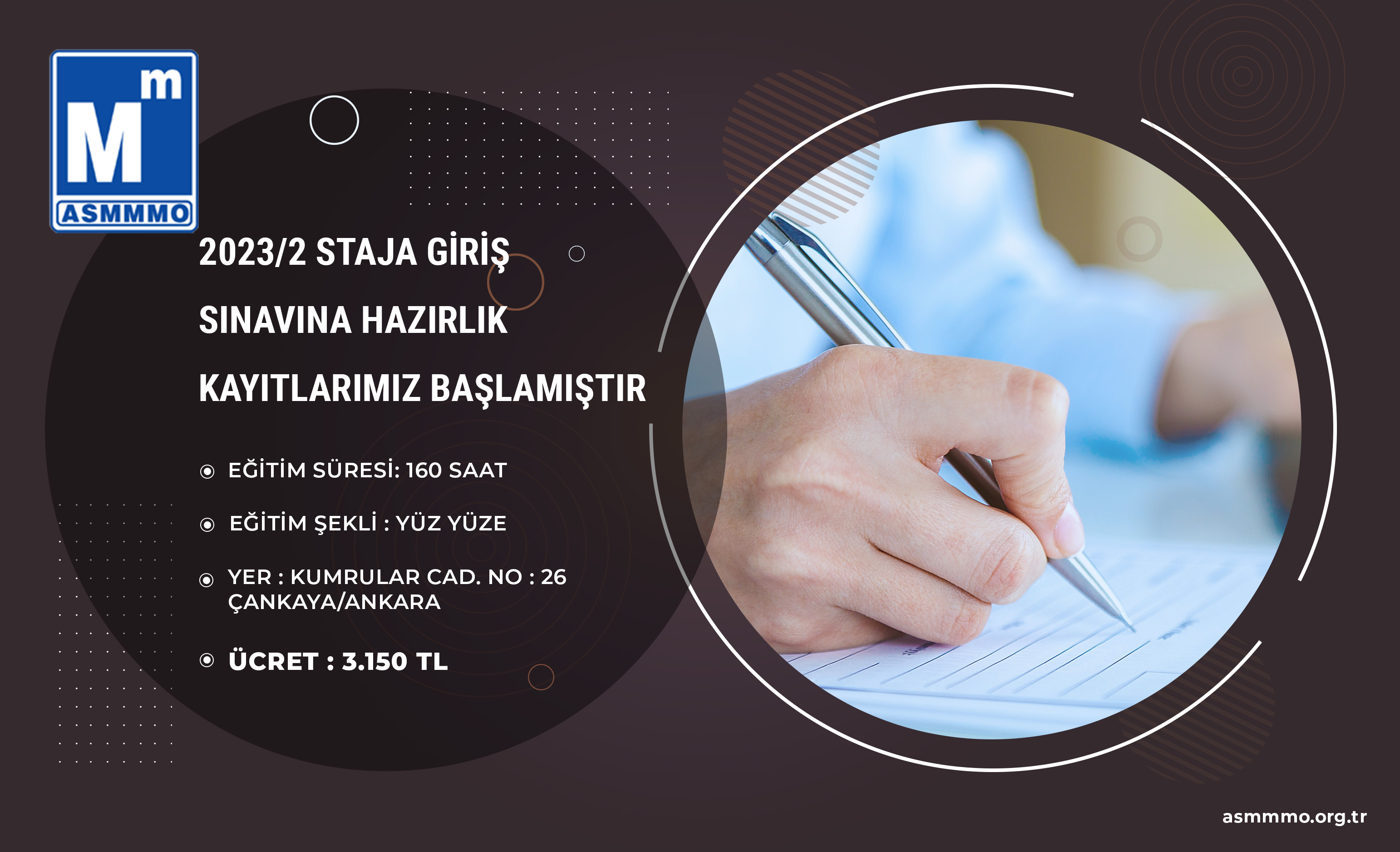 2023/2 Staja Giriş Sınavına Hazırlık Kayıtlarımız Başlamıştır.
