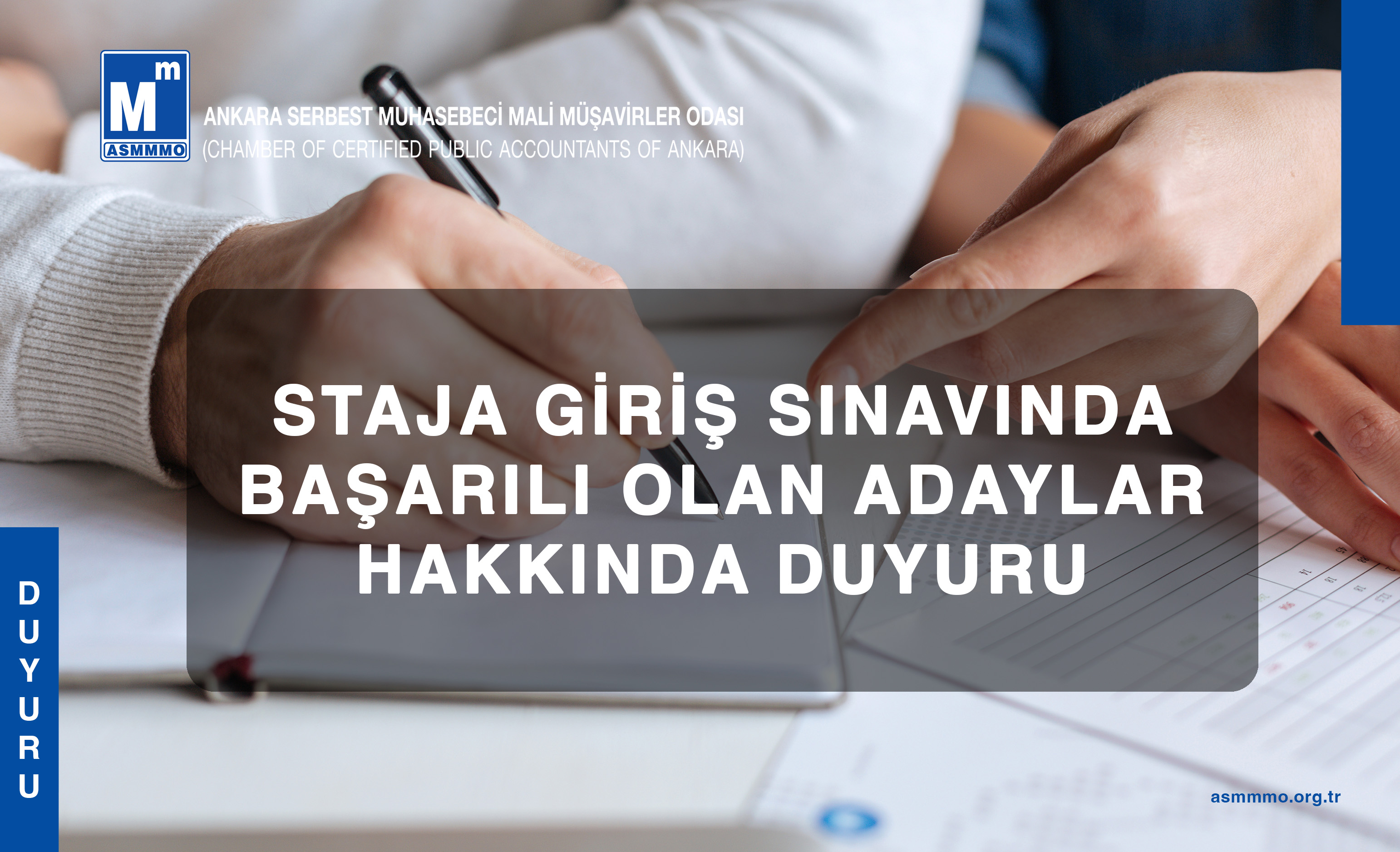 Staja Giriş Sınavında Başarılı Olan Adaylar Hakkında Duyuru