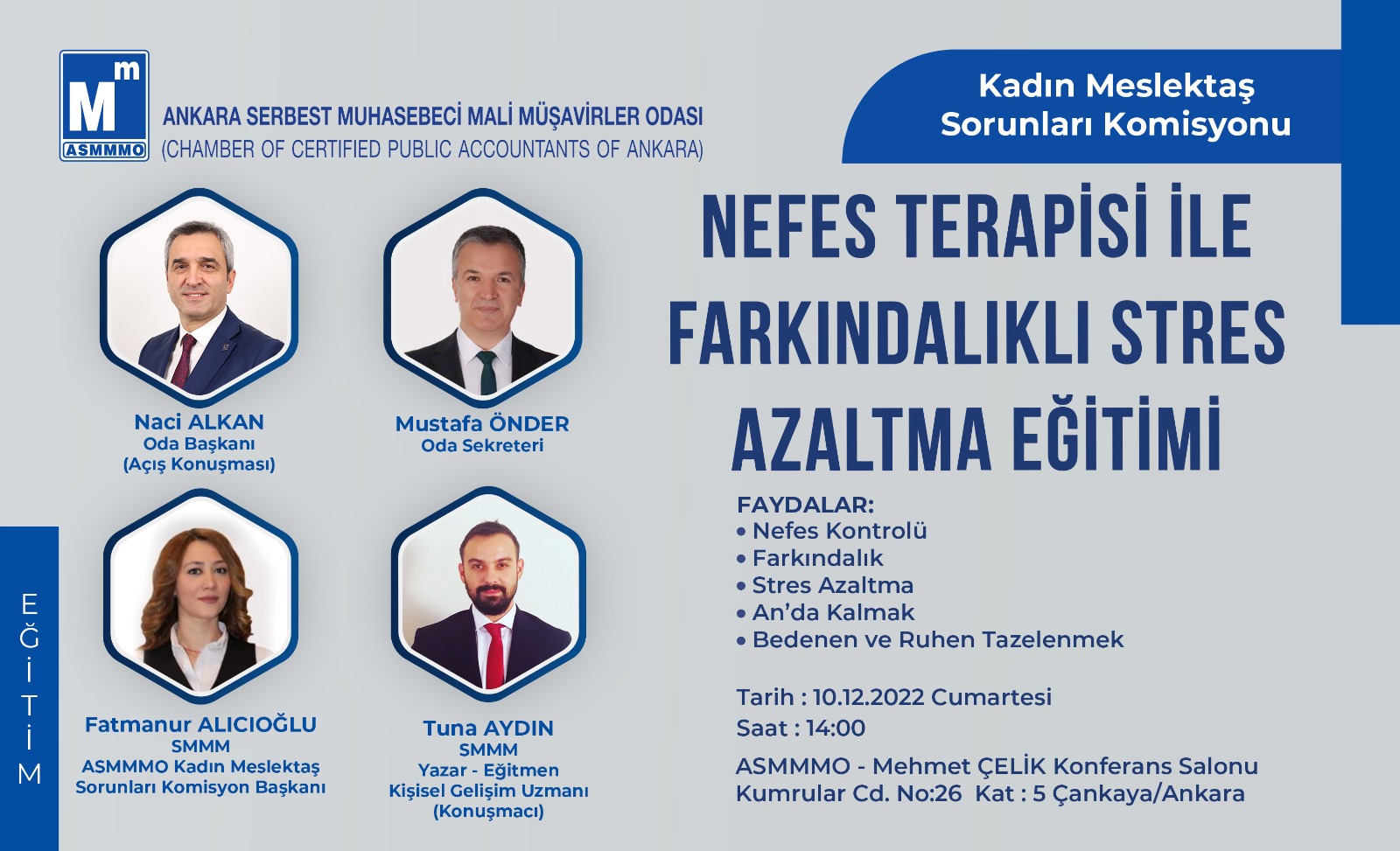 Nefes Terapisi ile Farkındalıklı Stres Azaltma Eğitimi - Ön Kayıt