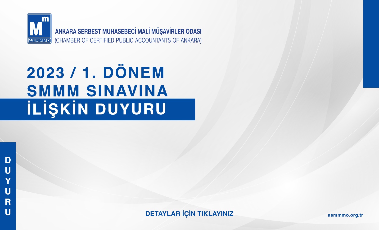 2023/1. Dönem SMMM Sınavına İlişkin Duyuru