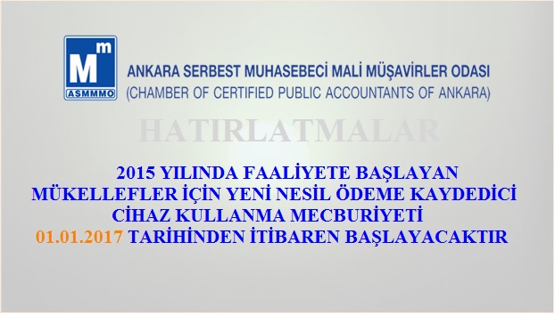 Yeni Nesil Ödeme Kaydedici Cihaz Kullanma Mecburiyetinin Başlama Tarihleri