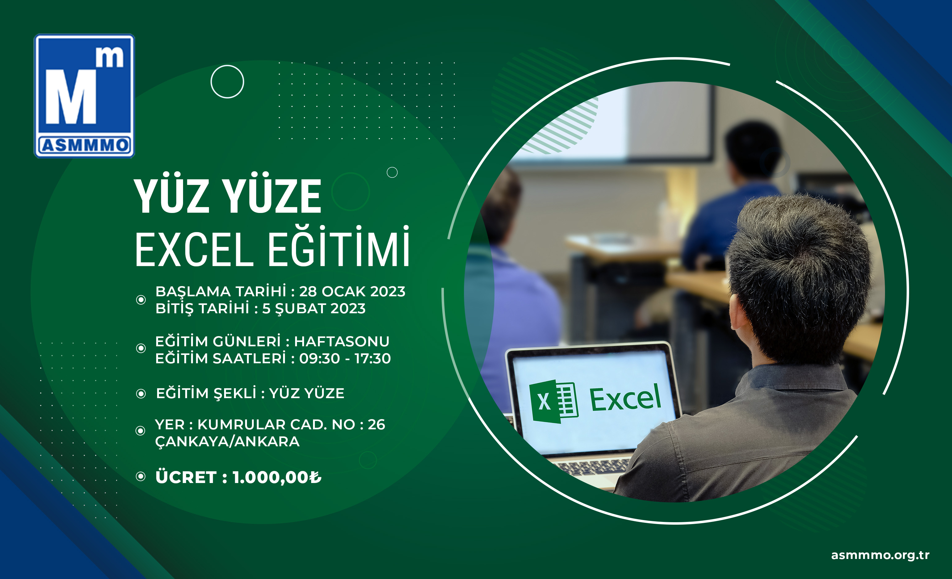 Yüz Yüze Excel Eğitimi