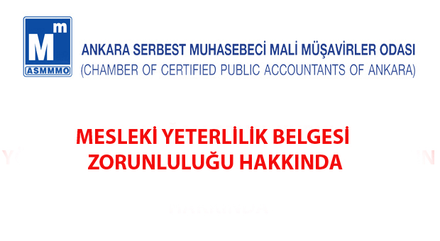 MESLEKİ YETERLİLİK BELGESİ ZORUNLULUĞU HAKKINDA