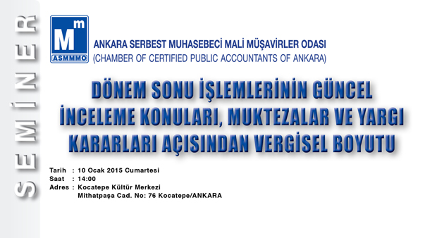Dönem Sonu İşlemlerinin Güncel İnceleme Konuları Muktezalar ve Yargı Kararları  Açısından Vergisel Boyutu