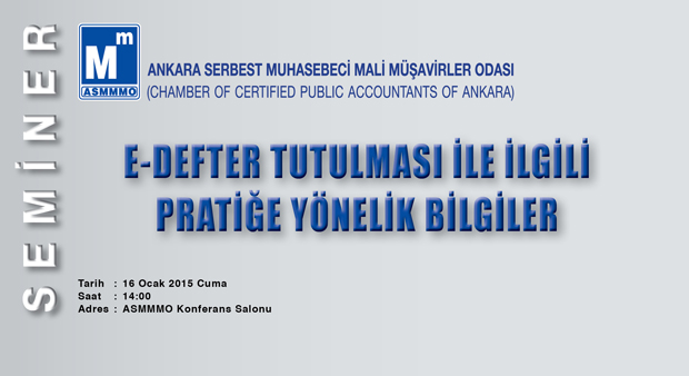 e-Defter Tutulması İle İlgili Pratiğe Yönelik Bilgilendirme Toplantısı